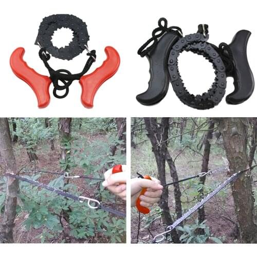 Portable Pocket Hand Chainsaw Outdoor Survival Camping Hiking Wood Cutting Chain Saw Stainless Steel 48CM Chain Saw