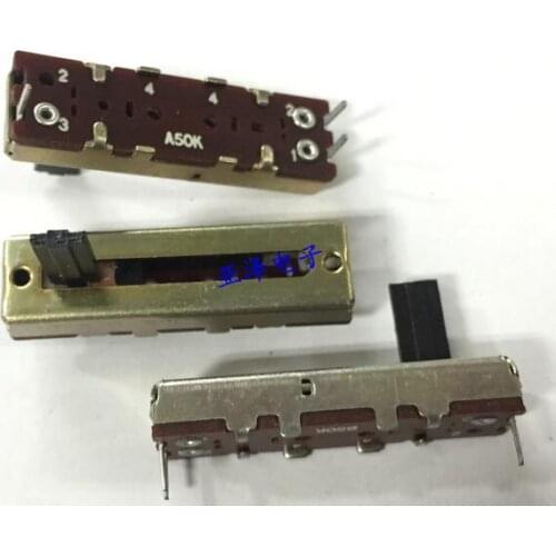 [VK] 3.5cm 35mm sliding potentiometer single A50K mixer volume sliding potentiometer 3 feet switch