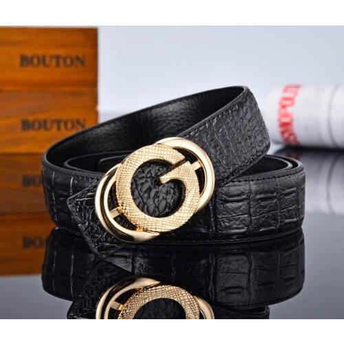 New hot saleWomens Mens Luxury Designer Brand Belt High Quality Double G Classic Buckle Real Genuine Leather Men Women Belts