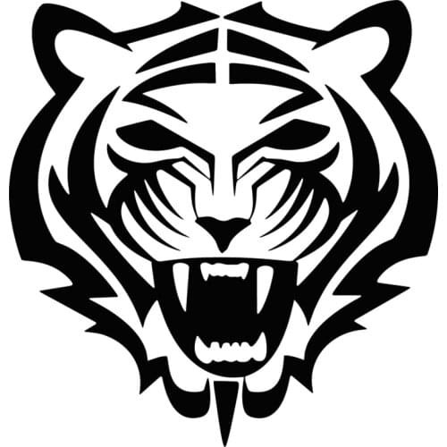 RuleMylife Tiger Head Creativity Vinyl Car Sticker For Volkswagen BMW E46 E90 Passat B6 Auto Parts