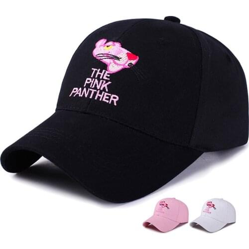 Women Unisex Visors Hat Casual Sport pink panther cap Snapback Cap hat cartoon Embroidery Baseball Caps