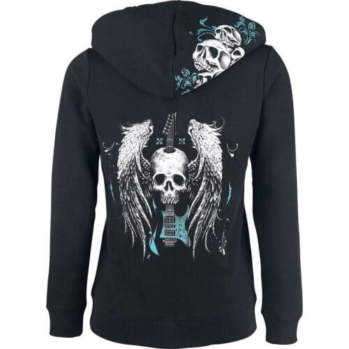 Halloween Hoodies Womens Zipper Long Sleeve Skull Print Hoodie Sweatshirt Tops Sweatshirt Autumn Pocket Elegant Daily Tops