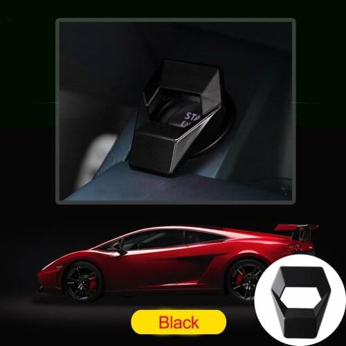 One-key Start Protective Cover Aluminum Alloy Car Engine Start Stop Button Decorative Cover Decoration 1PCS Universal Red/black