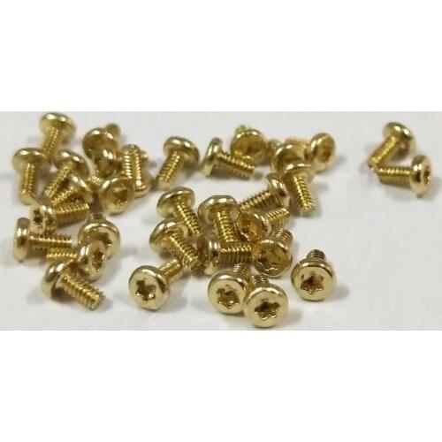 162pcs M1.4*3mm torx screw bolt flat head brass plating T&TX screws bolts plum bossom socket thread nail