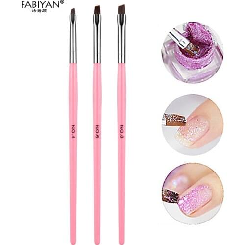 3Pcs Pink Row Dotting Dot Phototherapy Builder Painting Crystal Carving UV Gel Nail Art Polish Tips Pen Brush Manicure Tools Set
