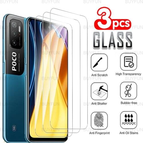 3pcs screen protector For Xiaomi Poco M3 Pro 5G 6.5 inch front tempered glass for poco pocophone m3 pro Anti-scratch safety film
