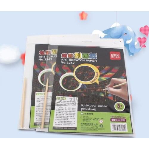 3242 Scratch Art Paper Children 16K Colorful Scratch Drawing Paper