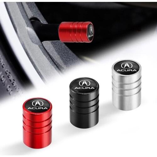 4PCS Metal Alloy Car Wheel Tire Valve Stem Caps Accessories For Acura MDX RDX TSX RSX Integra TL RL NSX TLX ILX ZDX RLX