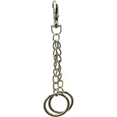 Double Ring Wallet Chain Hipster Trousers Keychains Rock Punk Key Chains Ring Key Pendant Hiphop Bag Charm Key Accessories