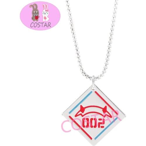 COSTAR Anime DARLING In The FRANXX Zero Two 002 Strelizia Cosplay Necklace Couple Pendant Jewelry