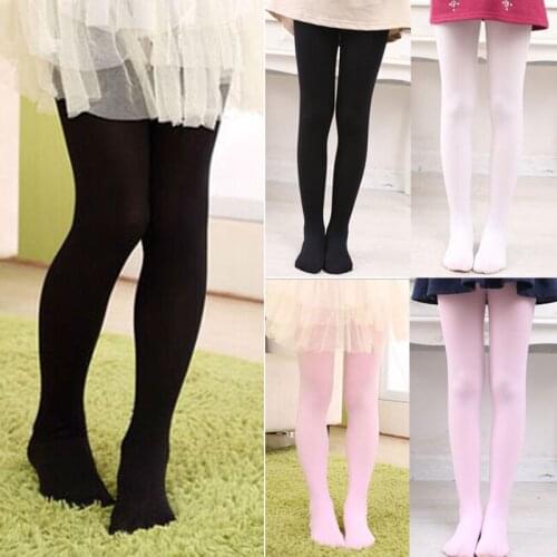 ITFABS Newest Arrivals Fashion Hot Girls Ballet Dance Tights Footed Seamless Solid Stockings Girls Soft Stockings