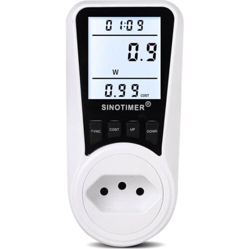 BR Brazil Socket Plug Power Meter Energy Digital Wattmeter kWh Power Consumption Watts Electricity Analyzer Monitor AC 220V 230V
