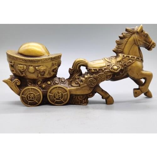 Chinese Collect Brass Sculpture Get Rich Good Luck Horse Metal Crafts Home Decoration#2