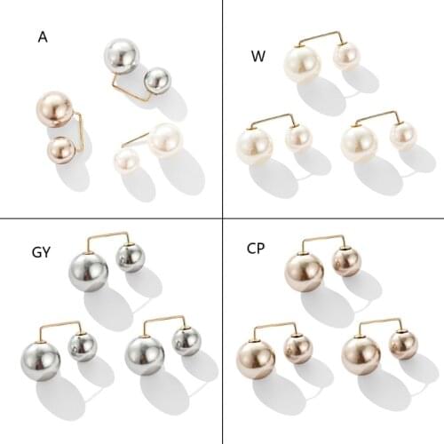 3 Pieces Artificial Pearl Brooch Pins Anti-Exposure Neckline Safety Pins Sweater Shawl Clips for Wedding Decorations