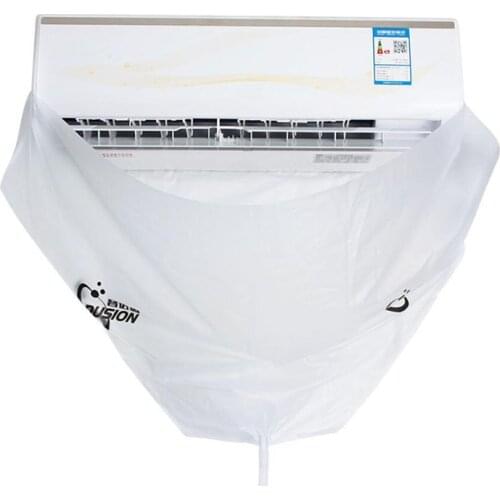 New Air Conditioner Cleaning Cover Waterproof Cleaning Dust Washing Cover Shiled Clean Protector White Reusable Household Tools