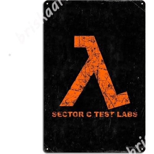 Lambda Orange Grunge Metal Signs Retro Poster Living Room Cinema Garage Tin sign Posters