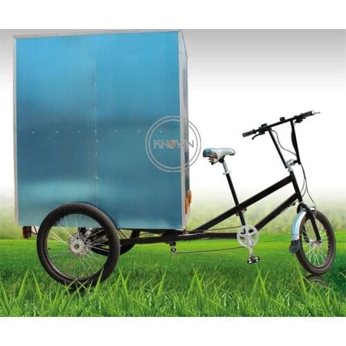 Hot Selling Mobile Electric Tricycle Street Coffee Vending Bicycle Outdoor Three Wheel Fruit Cargo Bike for Sale