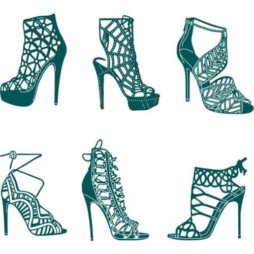 High Heels Lace Metal Dies Scrapbooking Metal Cutting Dies Craft Stamps die Cut Embossing Card Make Stencil Frame