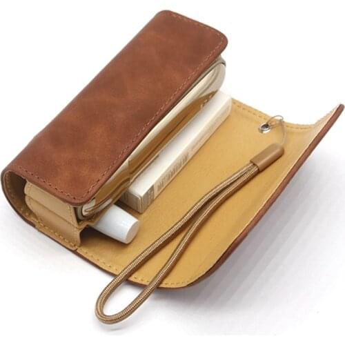 Fashion Wallet Leather Case For IQOS 3 Flip Double Book Cover Case Electronic Cigarette Accessories Pouch Bag Holder Cover