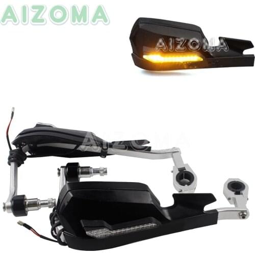 Motorcycle 7/8" Handguards 22/28mm Hand Protection Guard Shield w/Light Racing Bike Universal For Honda BMW R1200GS F800 ADV