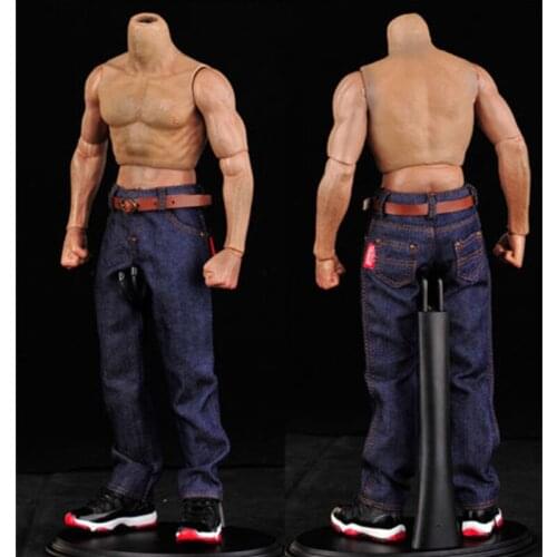 1/6 Male lothes Classic Denim Man Jeans Pants For 12'' Muscular Mens Body Figure Accessories