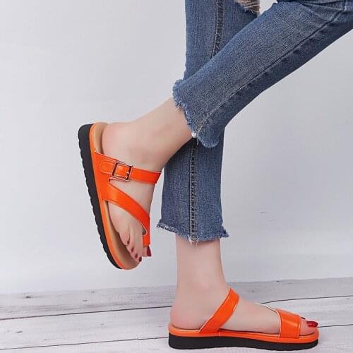 New summer sandals buckle flat with ladies shoes comfortable simple casual women sandals 2021