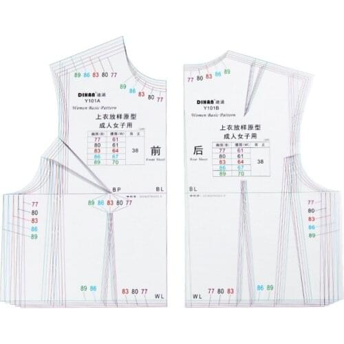 1:1 Mens Clothing Prototype Template Full Scale Women Fashion Design Ruler Pattern Making Tool