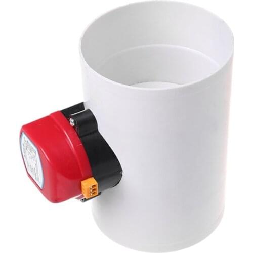 HVAC plastic air damper valve electric motorized check valve for ventilation pipe duct valve with actuator 220V 24V 12V
