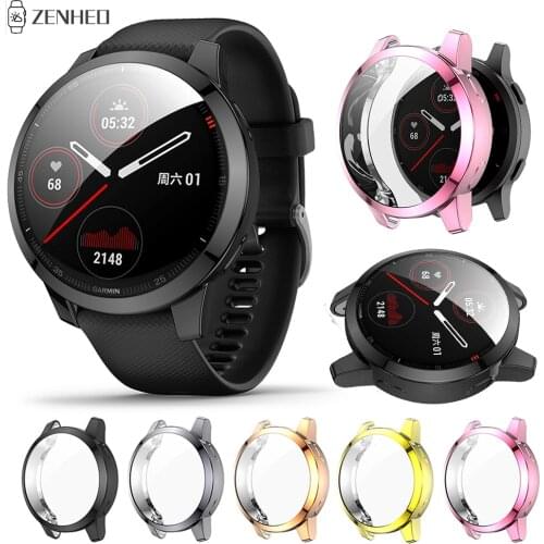 Plating TPU Protective Case Cover For Garmin Venu 2 2S Watch Case Full Screen Protector Shell Frame For Garmin Vivoactive 4 4S