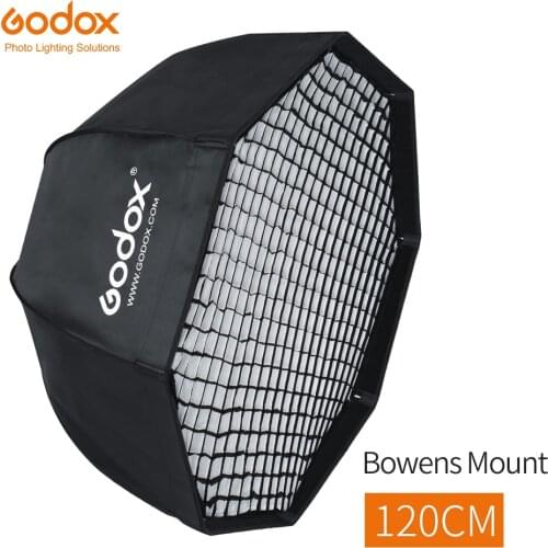 Godox 120cm 47in Umbrella Softbox Portable Honeycomb Grid Octagonal Umbrella SoftBox for Studio Flash with Bowen Mount