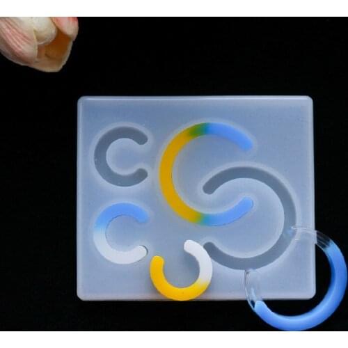 DIY Resin Earring Mold Small Semicircle Earrings Silicone Molds Moulds for Crafts