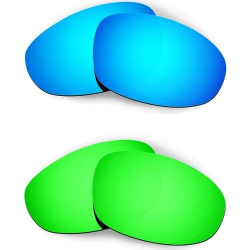 HKUCO For Juliet Sunglasses Replacement Lenses Blue/Green 2 Pairs