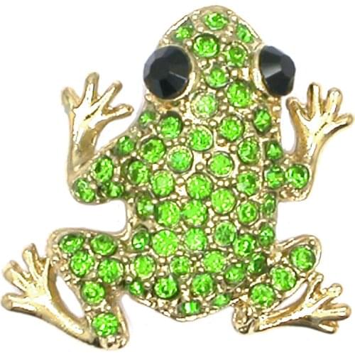 Rhinestone Small Frog Brooches Women Men Banquet Brooch For Suits Dress Fashion Hat Scarf Backpack Pins party Gifts