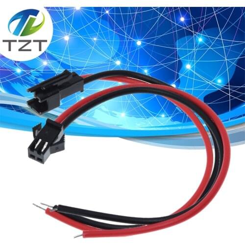 TZT 10Pairs 15cm Long JST SM 2Pins Plug Male to Female Wire Connector For diy