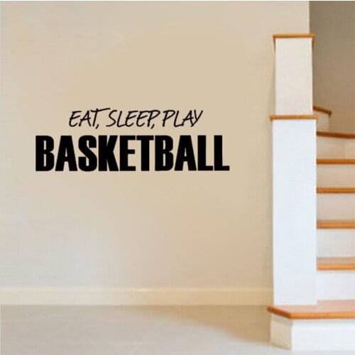 Eat Sleep Play Basketball Vinyl home decoration wall sticker