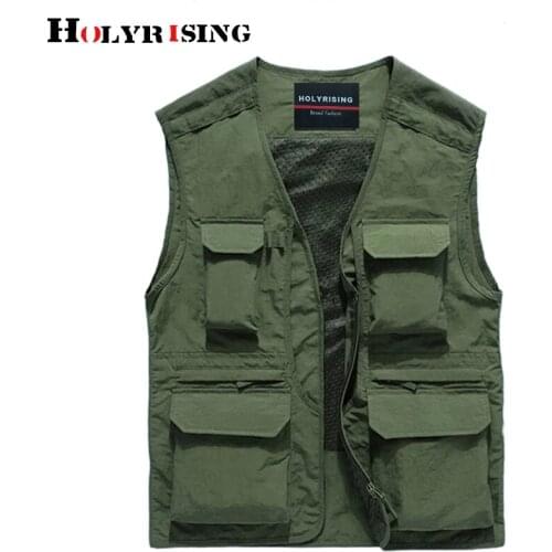 Military Vest For Men Outdoor Fishing Sleeveless Coats Thin Comfort Mesh Waistcoat Male Photo Grapher Multi Pocket M-6XL 19612