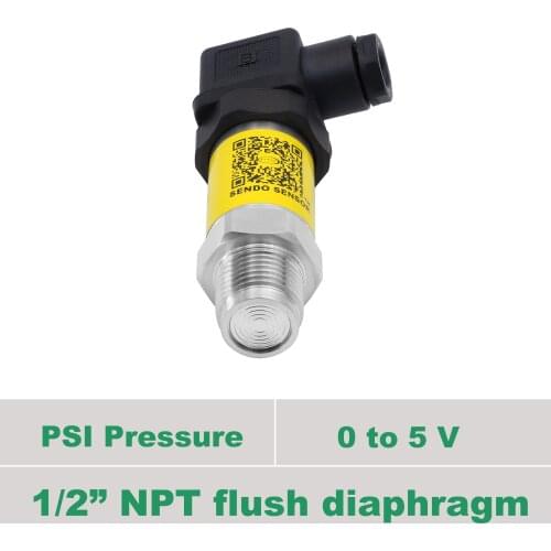 0 to 5V output, general pressure transmitter, 12v, 24v dc supply, 1 2 NPT, 0 75psi, 100, 250, 300 psi, 1500, 4000psi gauge