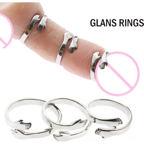 High Quality Hug Ring Cock Ring GLANS RINGS Stainless Steel Chastity Devices Glans Ring Stop Premature Ejaculation Erection