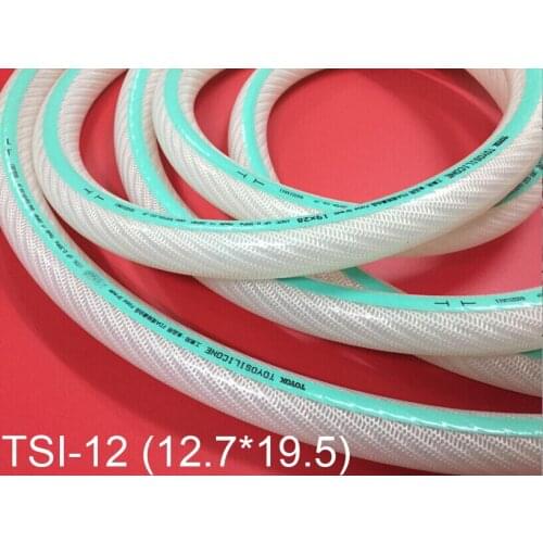 Japan original TOYOX FDA TSI-12 12.7mm ID 19.5mm OD food grade Silicone pressure reinforced hose braidd tube Braided Hose