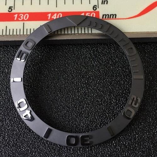 For Rlx Yacht-Master Sloped ceramic bezel insert 38*30.6mm Convex word Replacement watch parts