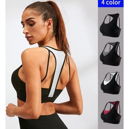 Women Sports High Stretch Sports Bra Vest Underwear Shockproof Breathable Gym Fitness Athletic Running Yoga Sport Tops