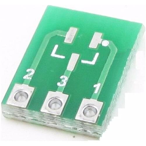 10pcs New Double-Side SMD SOT23-3 to DIP SIP3 Adapter PCB Board DIY Converter