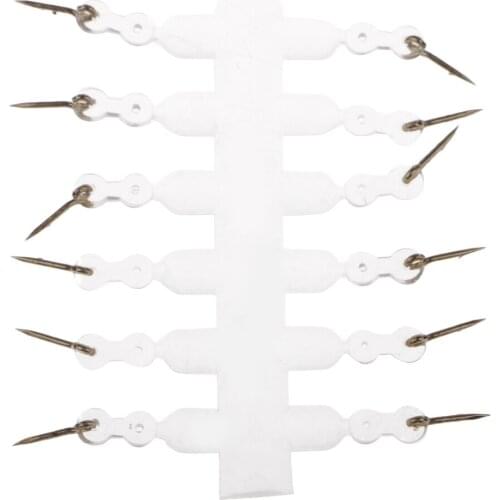12 Pieces Bait Spikes with Silicone Ring for Carp Fishing Hair Rigs Hooks Fishhooks