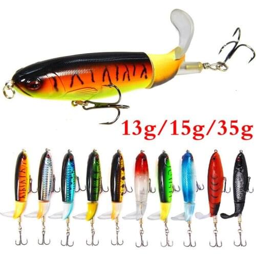 13g/15g/35g Popper Fishing Lures Propeller Topwater Bait Artificial Hard Lures Fish Tackle Fishing Accessories Wobbler