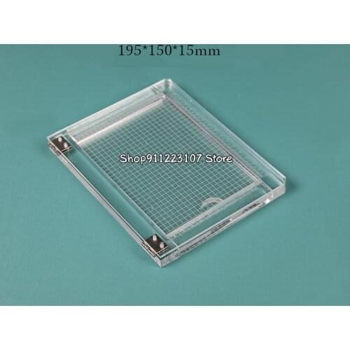 195X150mm Notebook type acrylic positioner rubber colour process device transparent acrylic printing positioner