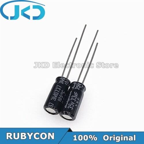 20pcs/50pcs RUBYCON 33UF 35V 5*11mm 33UF35V 35V33UF 5x11mm Aluminum Electrolytic Capacitor 100% Original