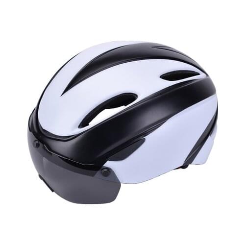 290g Aero Ultra-light Goggle Road Bicycle Helmet TT Racing Cycling Bike Sports Safety Helmet Timed Road Bike Helmet 6 colors