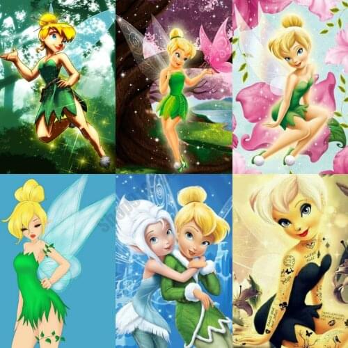 Disney Diamond Embroidery Full "Cartoon Wonderful Fairy" Diamond Painting Mosaic Cross Stitch Kits Christmas Gift Home Decor