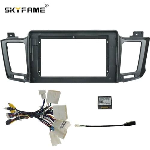 Car Radio Fascia Frame Cable Canbus For TOYOTA RAV4 2013-2018 Stereo Android Dashboard Kit Face Plate