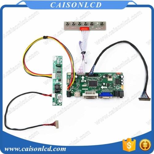 Free Shipping LCD LVDS Controller board with DVI VGA for 6.5" 1024X768 LCD TFT Panel: NL10276BC13-01C